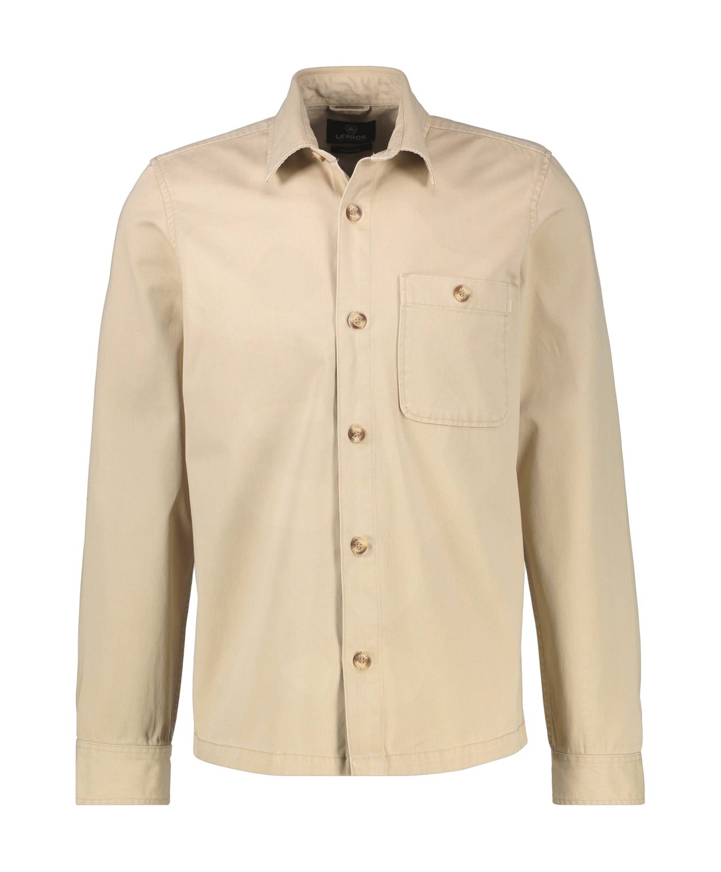 Heren overshirt beige