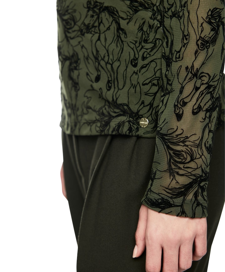 Dames longsleeve groen