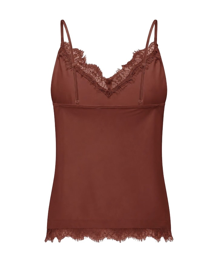 Dames top bruin