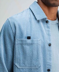Heren overshirt blauw