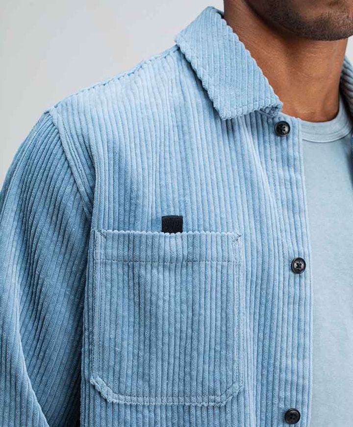 Heren overshirt blauw