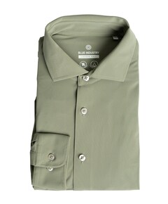 Heren overhemd lange mouw groen