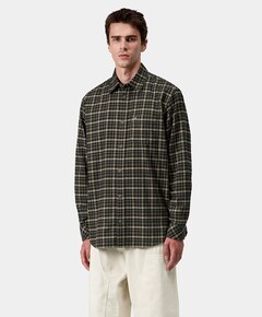 Heren overhemd lange mouw groen