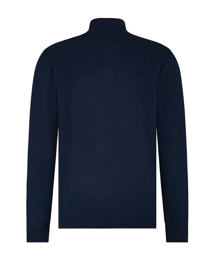 Trui met rits blauw