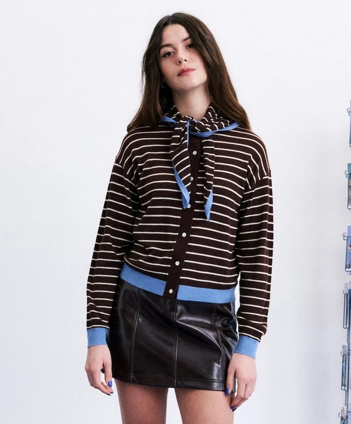 Dames vest bruin