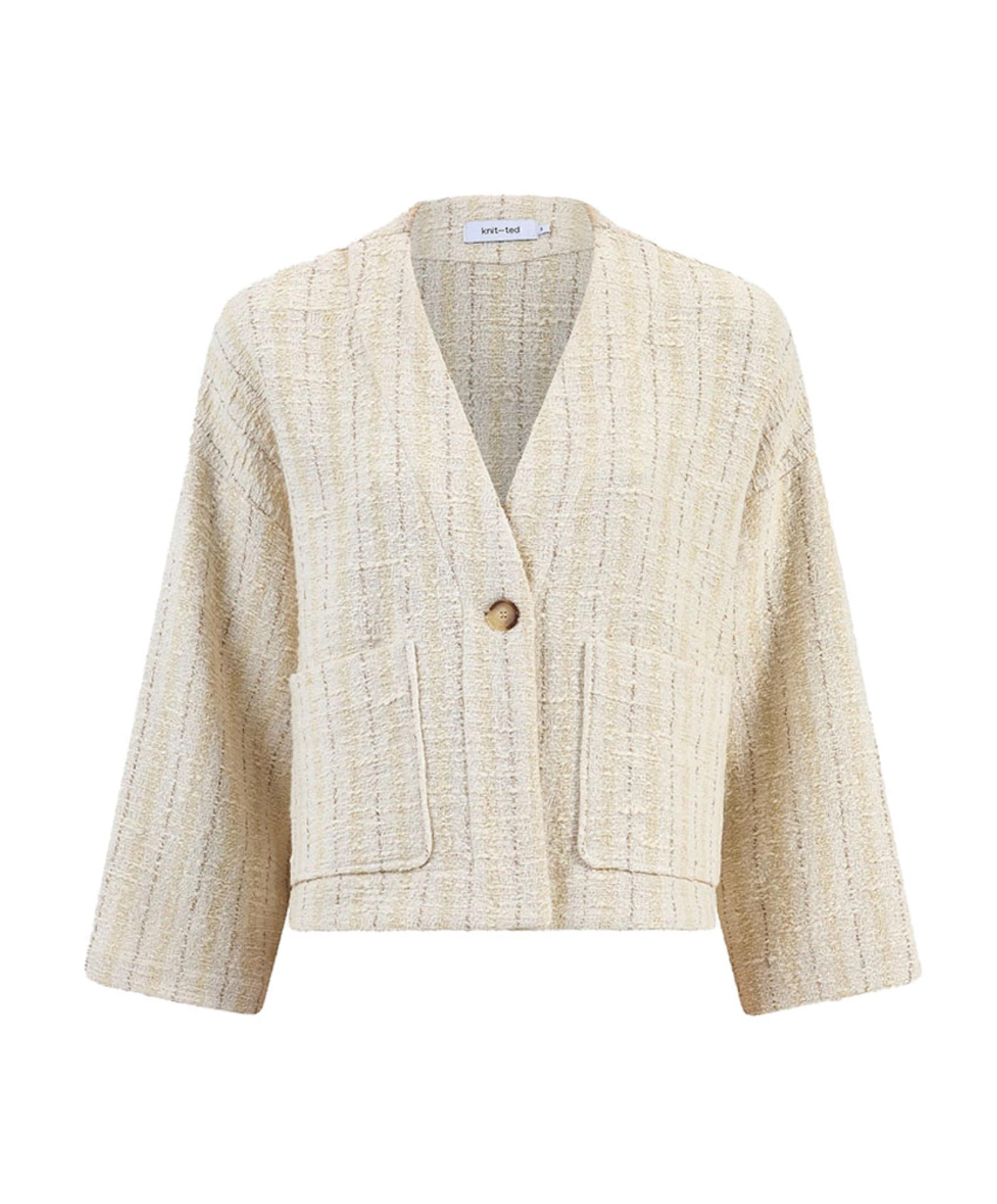 Dames vest beige