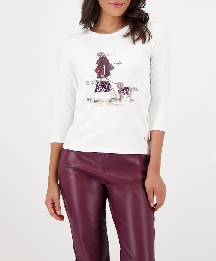 Dames longsleeve ecru