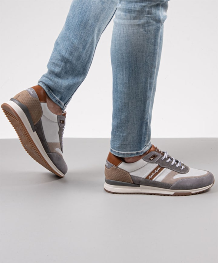 Filmon leather heren sneakers wit