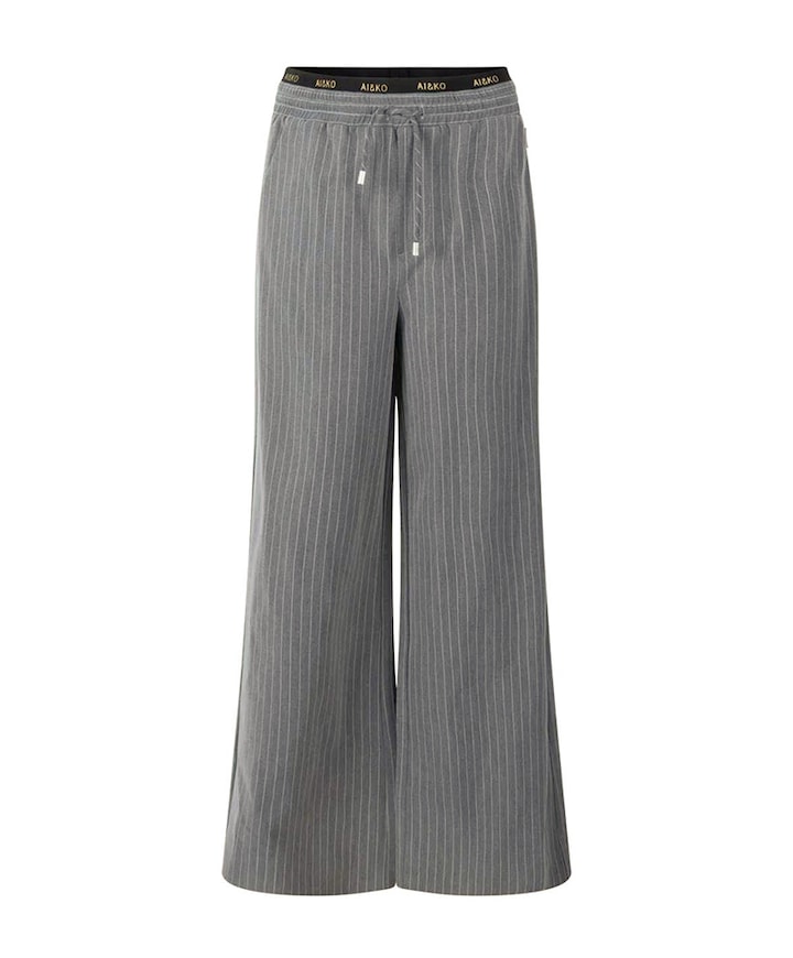 ESILA PINSTRIPE VIS 350 G broek grijs