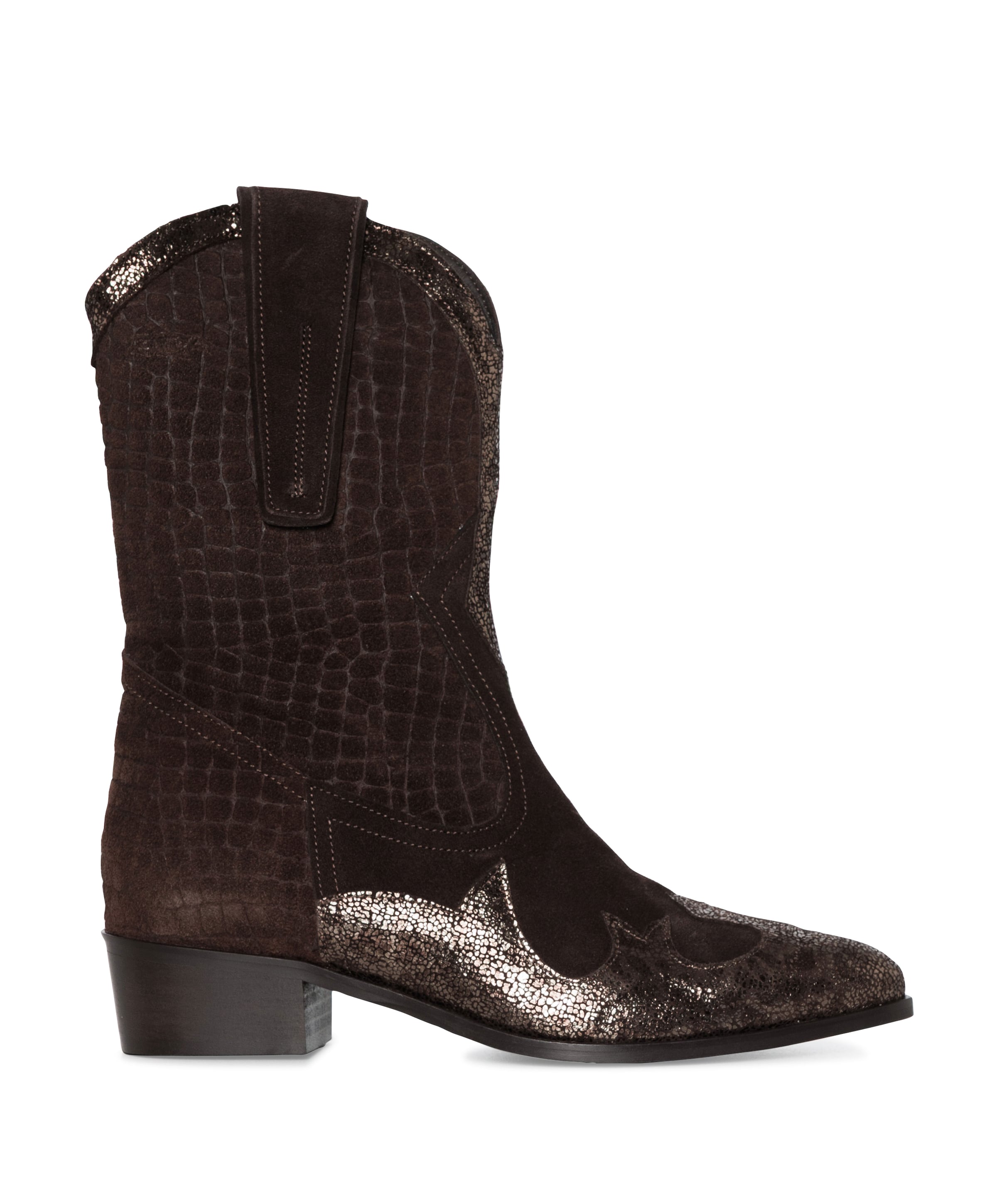 dames westernlaarzen beige