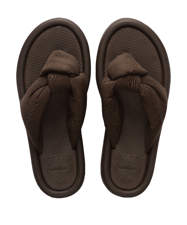 HAV. OVER PUFFED UP dames slippers bruin