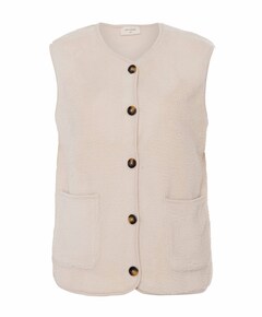 Dames gilet beige