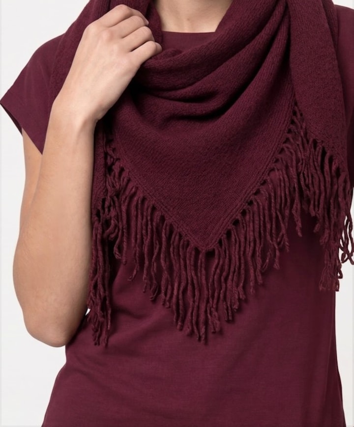 Dames sjaal bordeaux