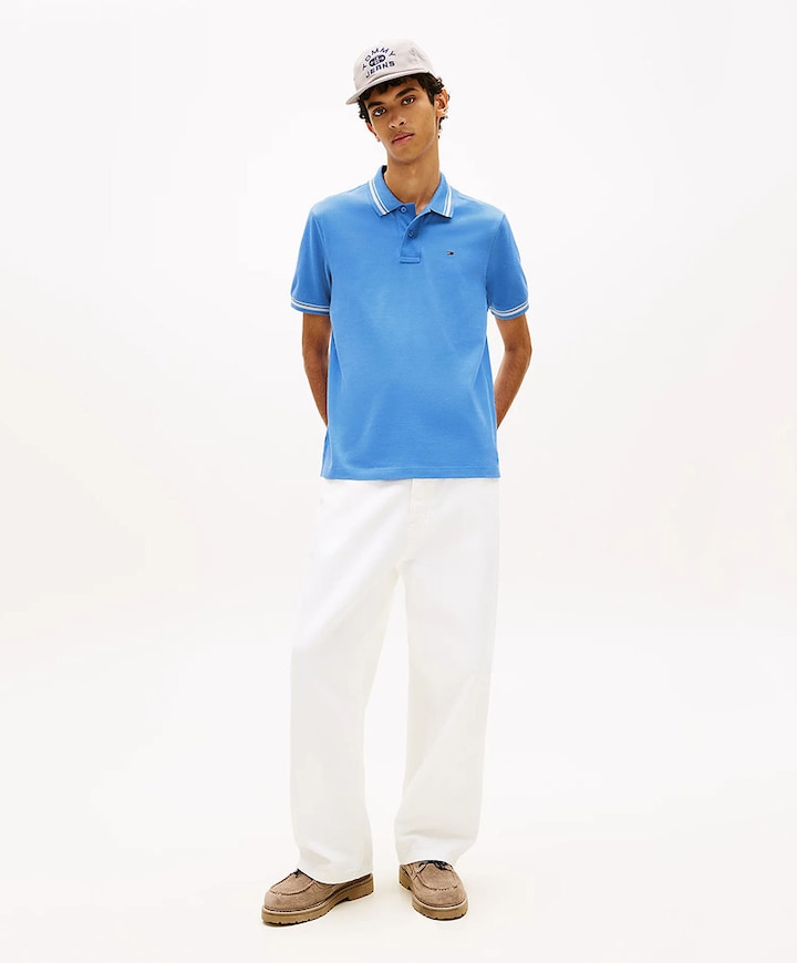 Heren polo blauw