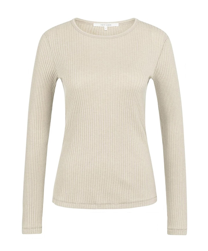 Dames longsleeve ecru