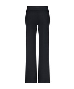 Structured Wide-Leg broek zwart