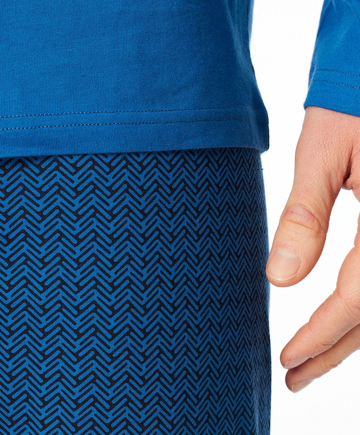 Heren pyjamaset blauw