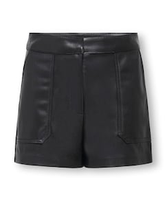 KOGTRICIA FAUX LEATHER OTW meisjes korte broek zwart