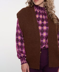 Dames gilet bruin