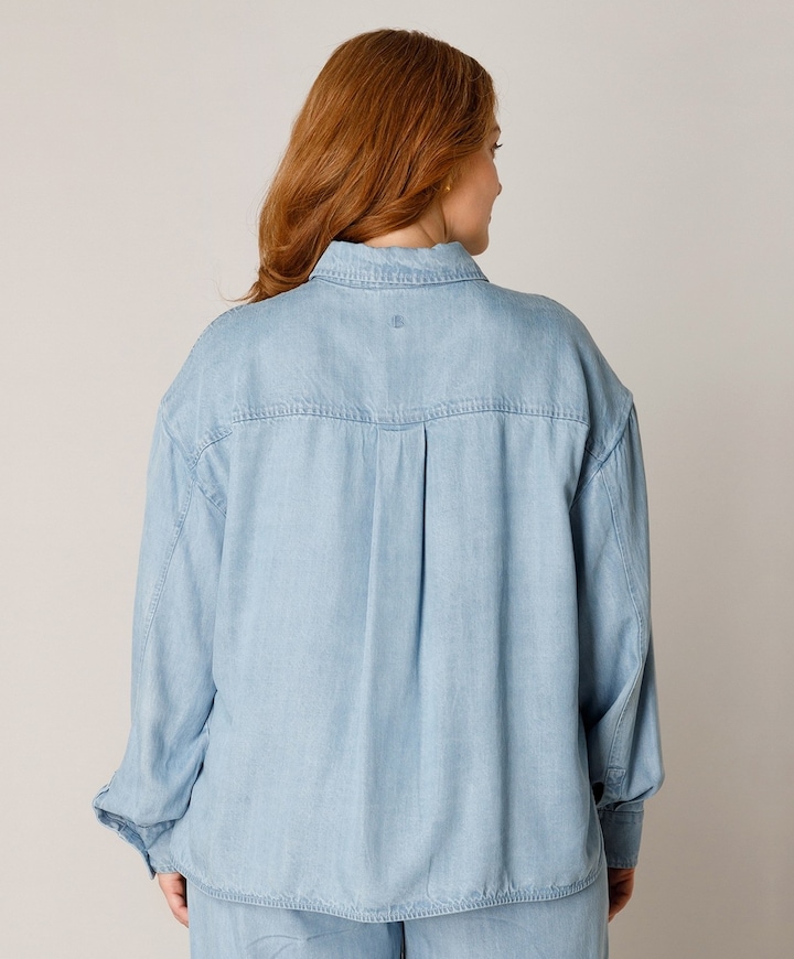 Dames blouse blauw