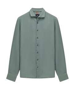 Heren overhemd lange mouw groen
