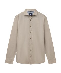 Heren overhemd lange mouw beige