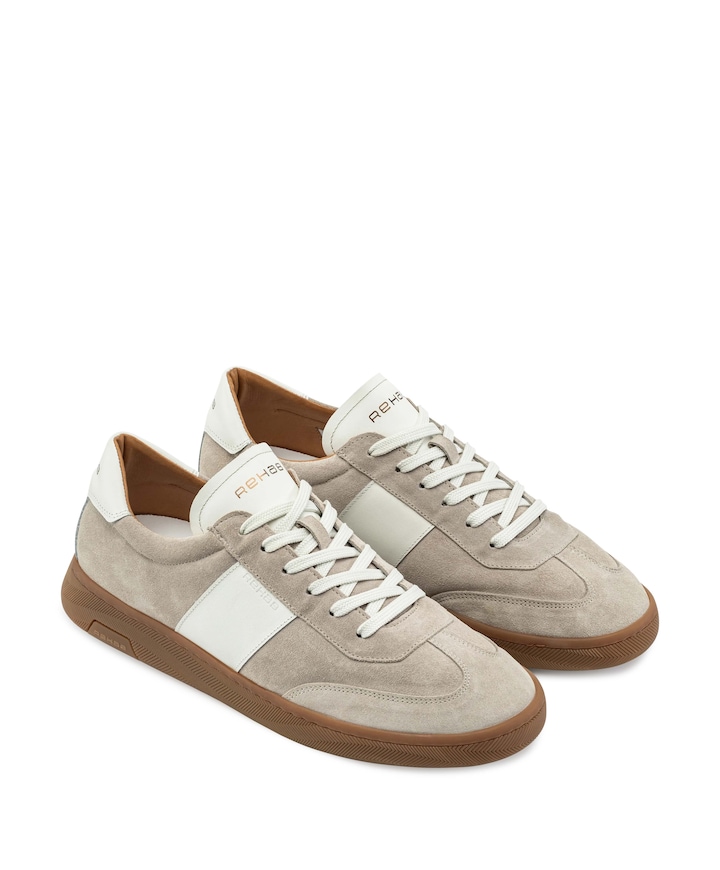 Zack sue LTHR heren sneakers beige