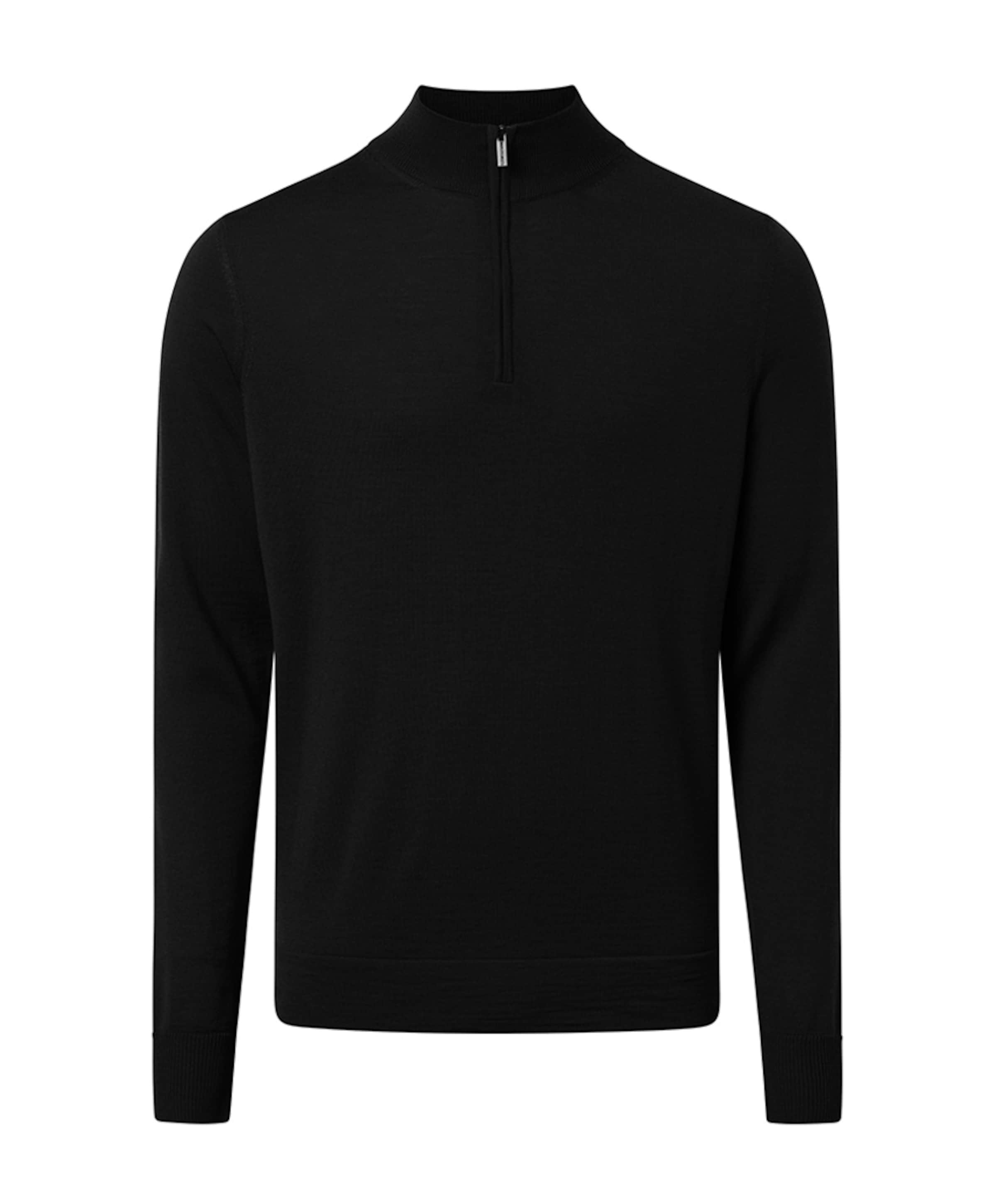 Trui met rits zwart