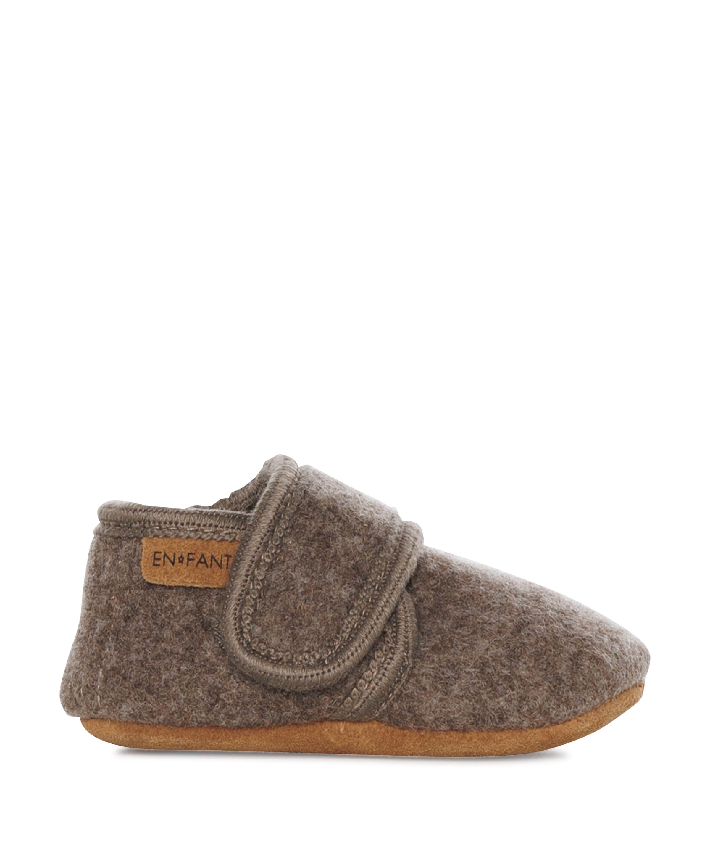Baby wool pantoffels bruin