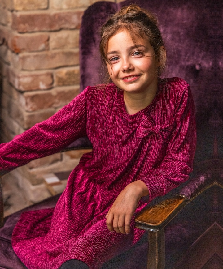 Meisjes jurk bordeaux