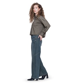 Wide dames jeans blauw