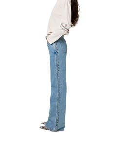 Thea Wide Leg Jeans dames jeans blauw