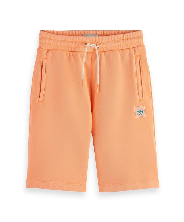 Garment-dyed sweats korte broek oranje