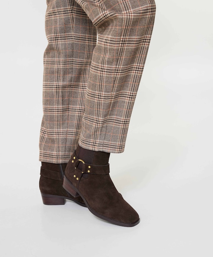 Ymani dames enkellaarzen bruin