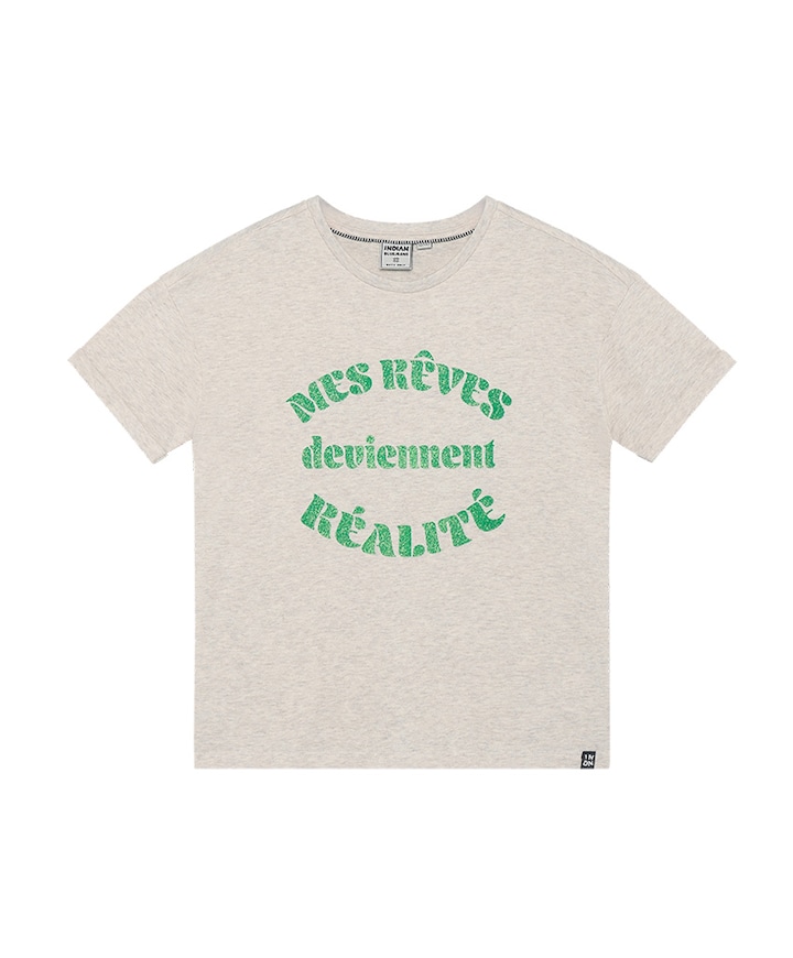 Meisjes t-shirt beige