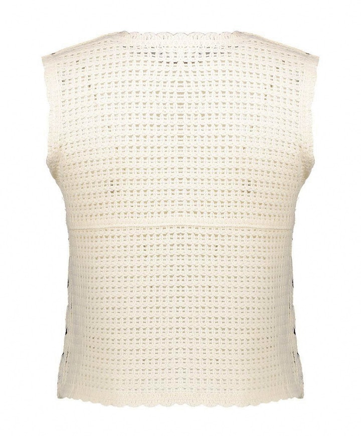 Dames vest ecru