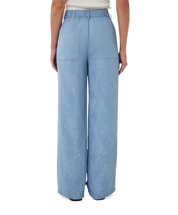 Daisy jacquard dames broek blauw