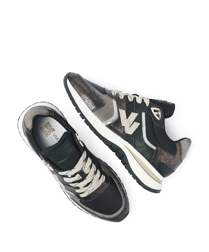 Usher Davina dames sneakers zwart