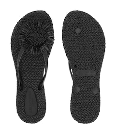 Flip Flop With Flower dames slippers zwart