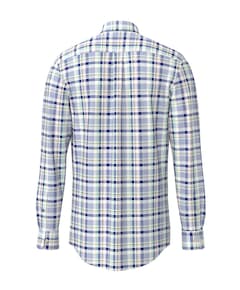 Heren overhemd lange mouw blauw