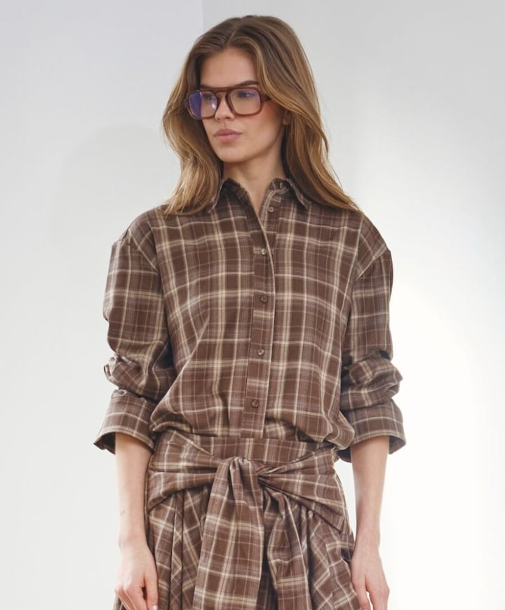 Dames blouse bruin