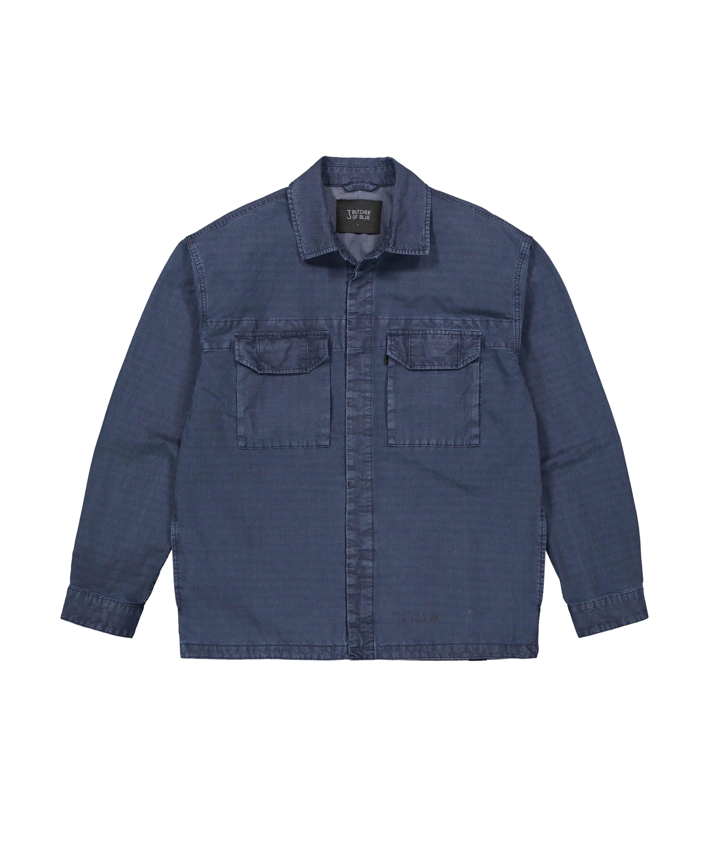 Heren overshirt blauw