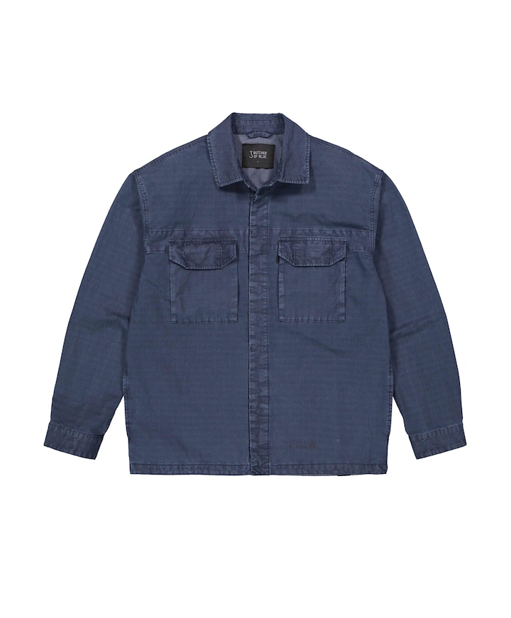 Heren overshirt blauw