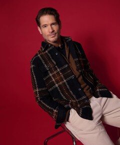 Heren overshirt blauw