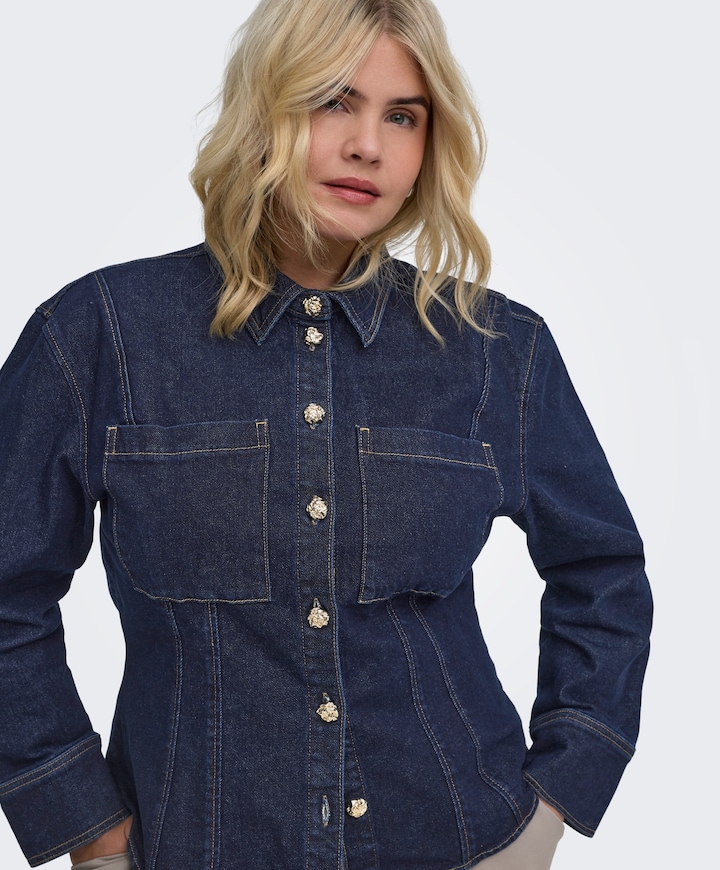 Dames blouse blauw