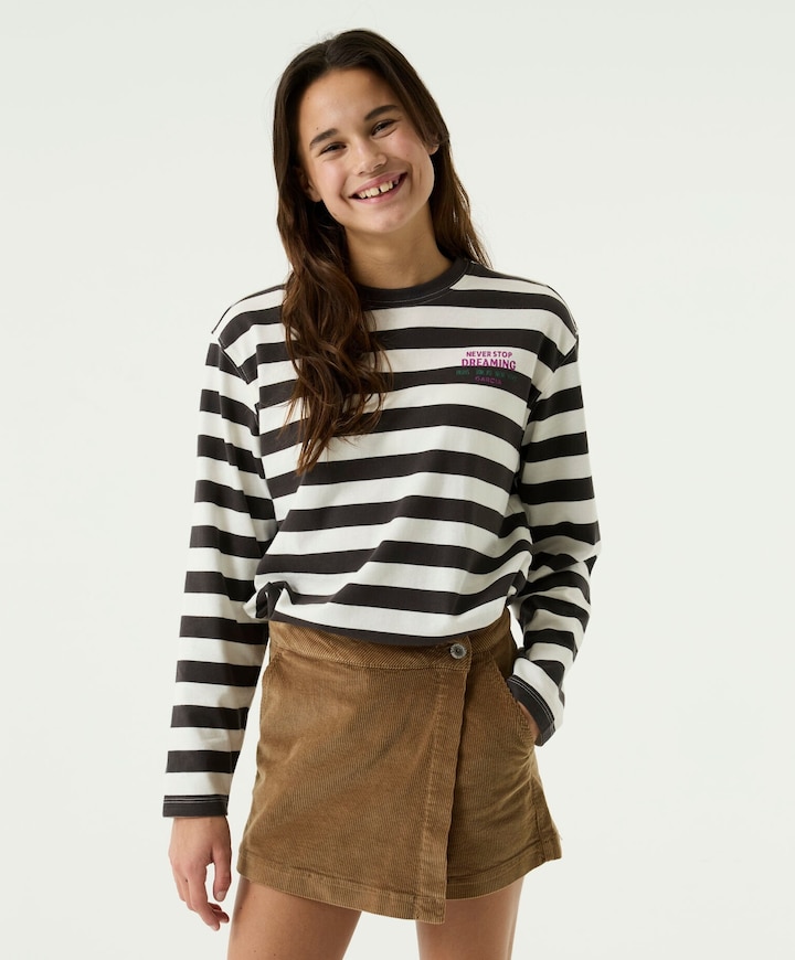 Meisjes longsleeve bruin