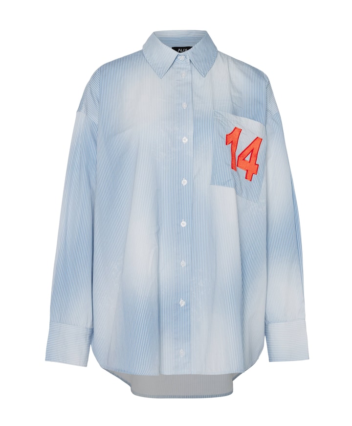 Dames blouse blauw