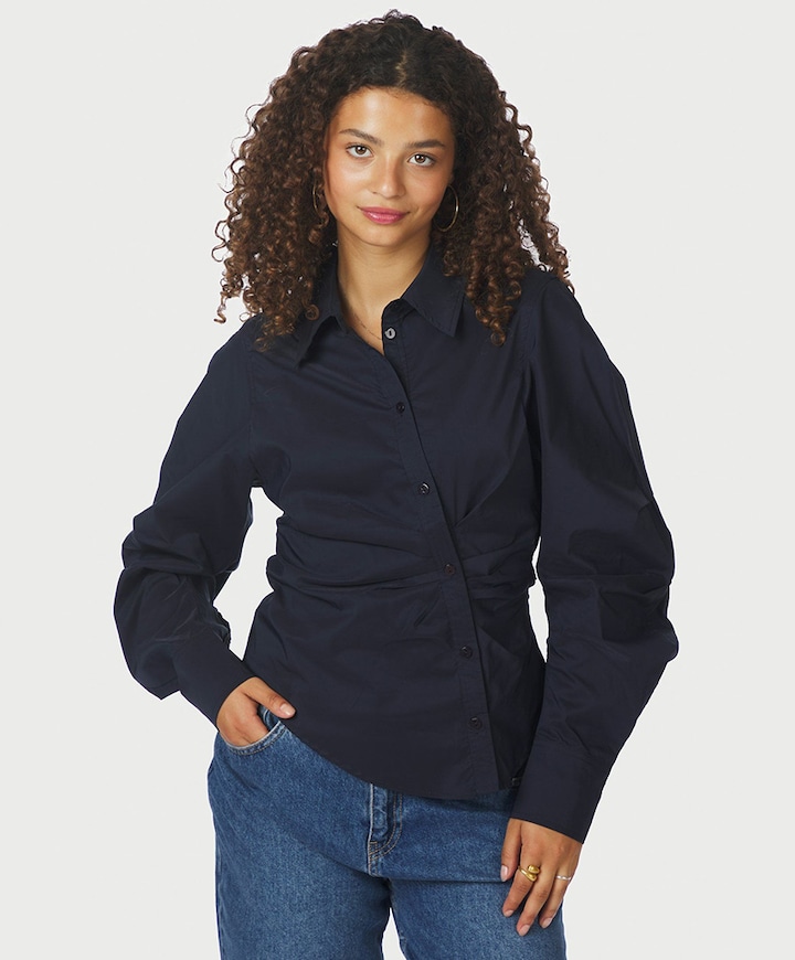 Dames blouse blauw