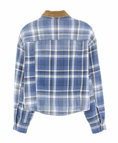 Meisjes blouse lange mouw blauw