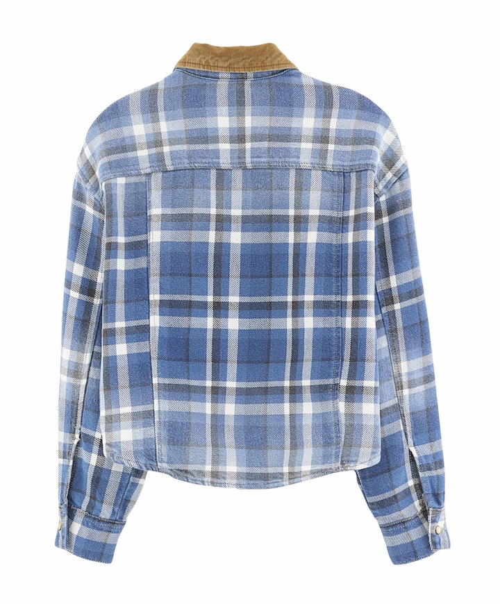 Meisjes blouse lange mouw blauw